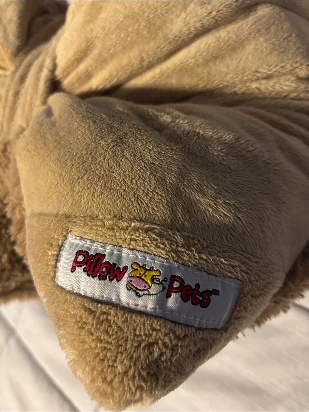 Pillow Pers Plush Tan & Brown Dog puppy Plush Toy for Cuddling and Play